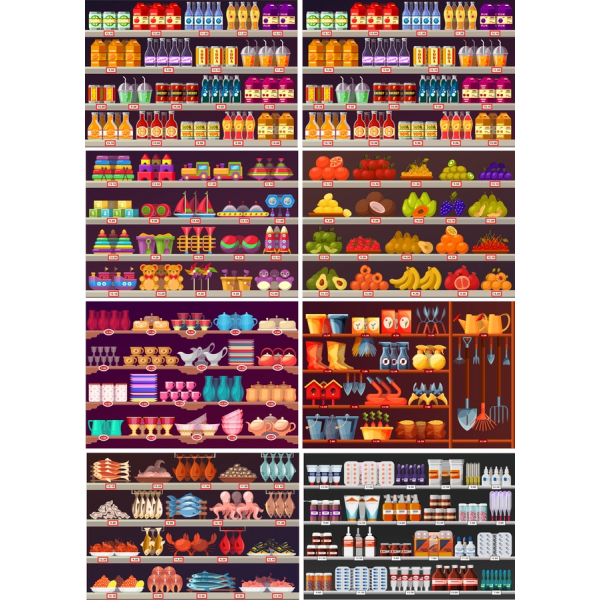 Grocery Store Clipart Bundle - Colorful SVG & PNG Illustrations