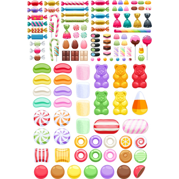 Bomboane Minunilor Vector Clipart Set Bomboane Minunilor Vector Clipart Set