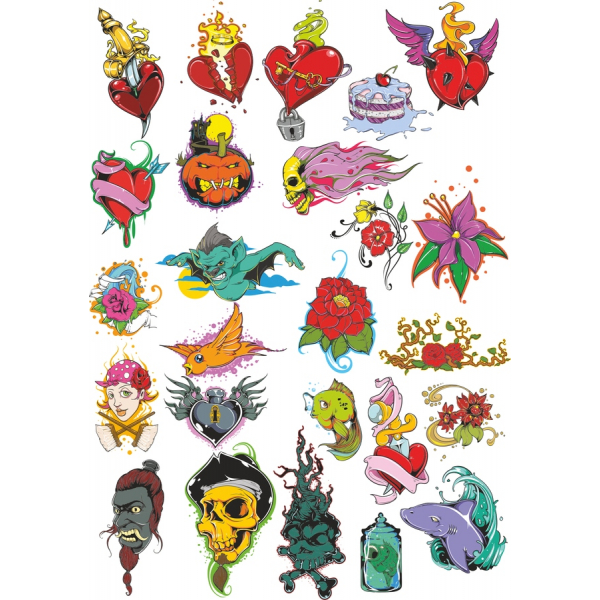 Unieke Tattoo-Stijl Vector Clipart Bundel Unieke Tattoo-Stijl Vector Clipart Bundel