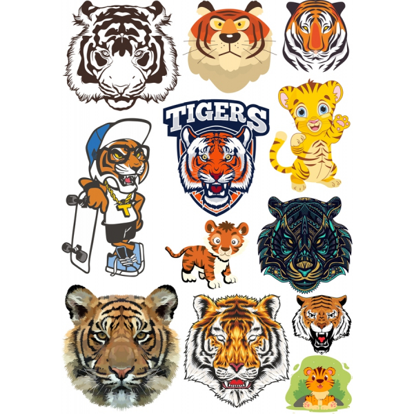 Tiger-Vektor-Clipart-Bundle