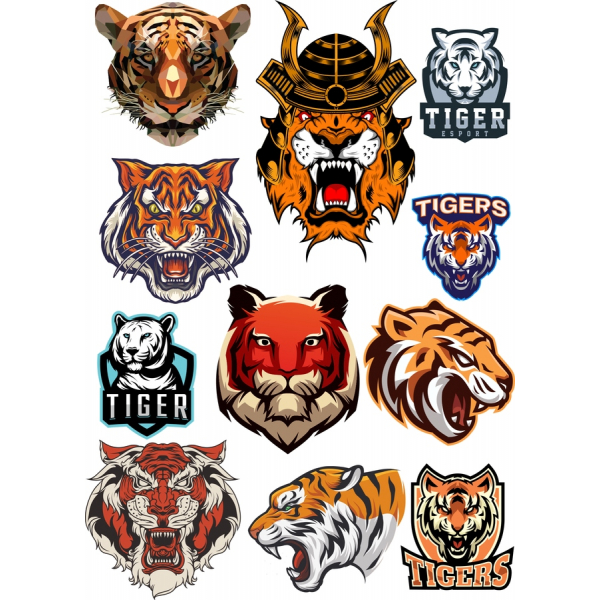 Tiger Vector ილუსტრაციები Bundle Tiger Vector ილუსტრაციები Bundle