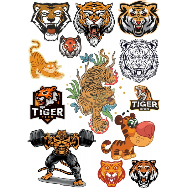 Tiger Vektor Clipart Bundt Tiger Vektor Clipart Bundt