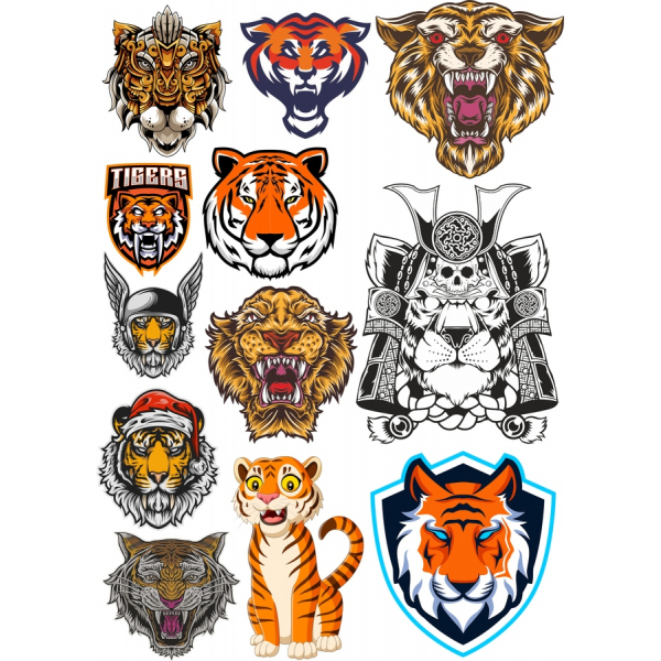 Tigre Vector De Imágenes Prediseñadas Bundle | Feroz Y Juguetona Ilustraciones Tigre Vector De Imágenes Prediseñadas Bundle | Feroz Y Juguetona Ilustraciones