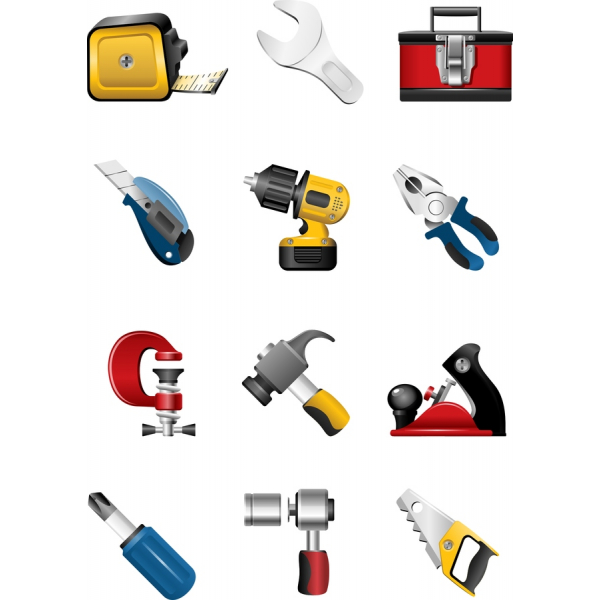 Zestaw ilustracji wektorowych Essential Tool - SVG i PNG Zestaw ilustracji wektorowych Essential Tool - SVG i PNG
