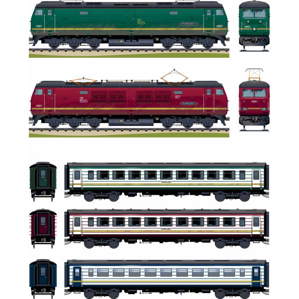 Vintage Zug-Vektor-Clipart-Bundle Vintage Zug-Vektor-Clipart-Bundle