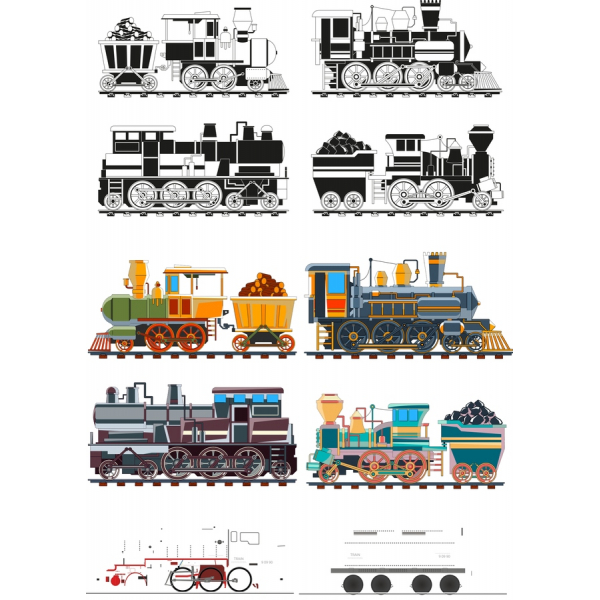 วินเทจรถไฟเว็กเตอ Clipart สวมเสื้อกันหนาวได้ วินเทจรถไฟเว็กเตอ Clipart สวมเสื้อกันหนาวได้