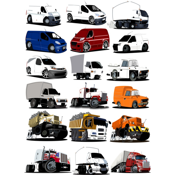 Premium Illustrazioni Vettoriali di Veicoli Commerciali Premium Illustrazioni Vettoriali di Veicoli Commerciali