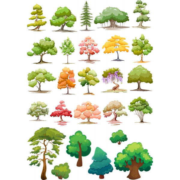 Naturens Palet: Vektor Træ Clipart Samling Naturens Palet: Vektor Træ Clipart Samling