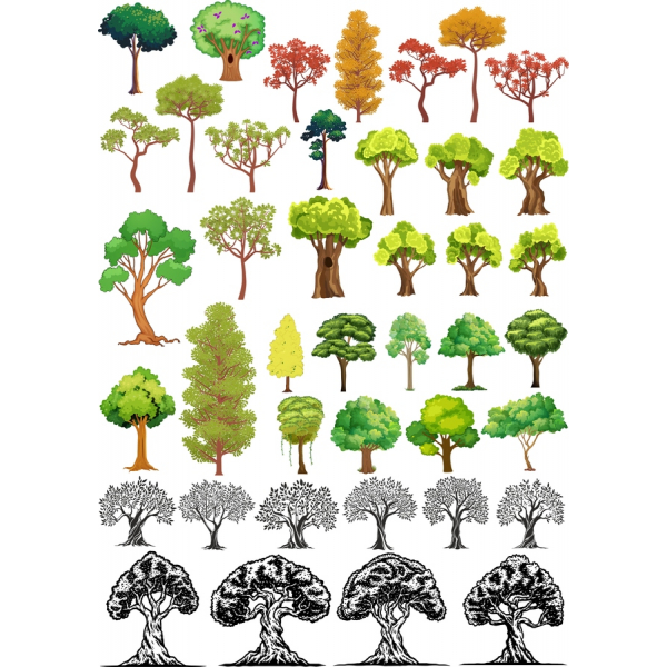 Albero Vettoriale Clipart Bundle - di Alta Qualità in formato SVG & PNG Illustrazioni Albero Vettoriale Clipart Bundle - di Alta Qualità in formato SVG & PNG Illustrazioni