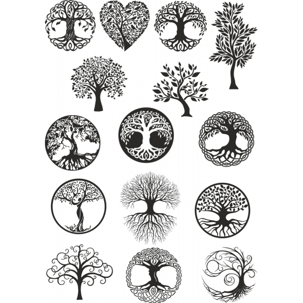 Tree Vector Illustrations Bundle Tree Vector Illustrations Bundle