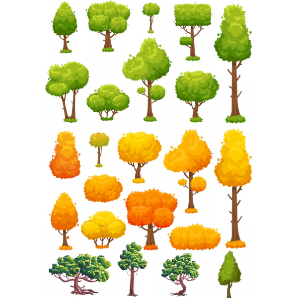 Vibrant Vector-Tree Clipart-Sammlung Vibrant Vector-Tree Clipart-Sammlung