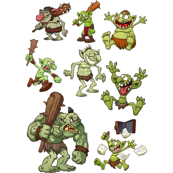 Wektor Zestaw Klipartów Skory Do Zabawy Goblina Wektor Zestaw Klipartów Skory Do Zabawy Goblina