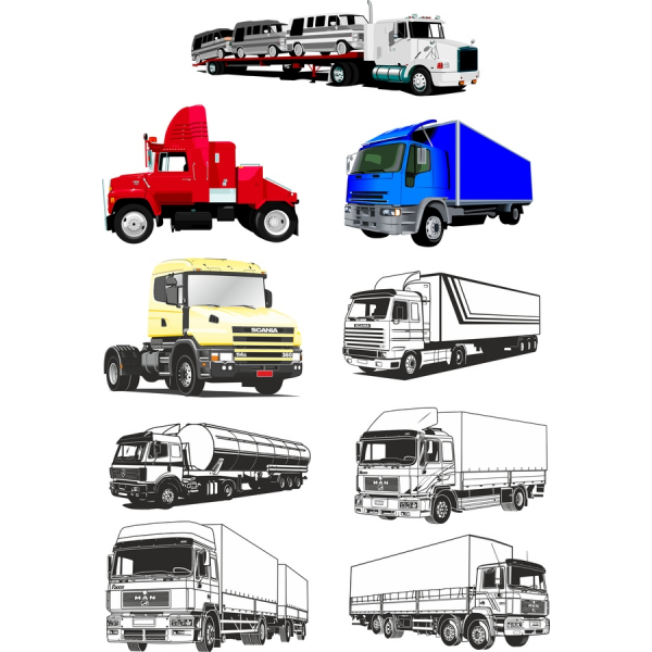 Truck Vector Clipart Bundle - SVG & PNG Illustrations Truck Vector Clipart Bundle - SVG & PNG Illustrations