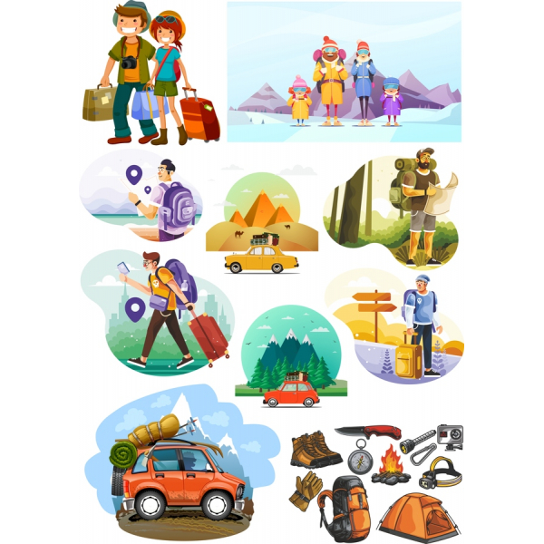 Vector Adventure Clipart Set Vector Adventure Clipart Set