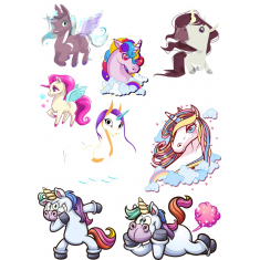 Einhorn-Clipart-Set - 8 Magischen