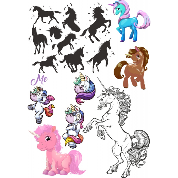 Očaravajuća Jednoroga Vektor Clipart Set - Savršeno za Zanata i Dizajnira Očaravajuća Jednoroga Vektor Clipart Set - Savršeno za Zanata i Dizajnira