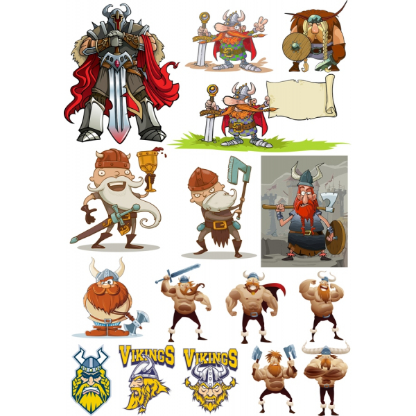 Viking Warriors Vector Clipart Collection Viking Warriors Vector Clipart Collection
