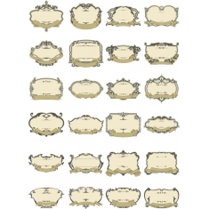 Elegante Vintage Rahmen-Clipart-Set