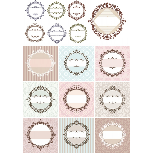 Vintage Image Clipart Set - Élégant Illustrations Vectorielles Vintage Image Clipart Set - Élégant Illustrations Vectorielles