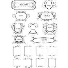 Vintage Ramme Clipart Samling