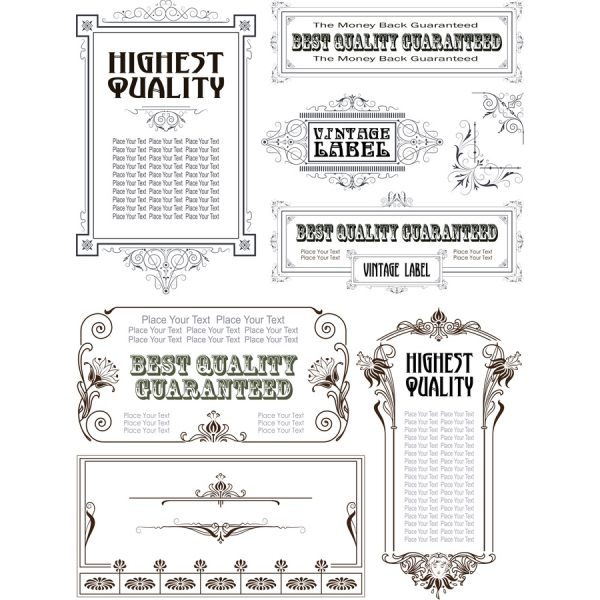 Vintage Vector Clipart Collection Élégante Des Étiquettes Et Des Images Vintage Vector Clipart Collection Élégante Des Étiquettes Et Des Images