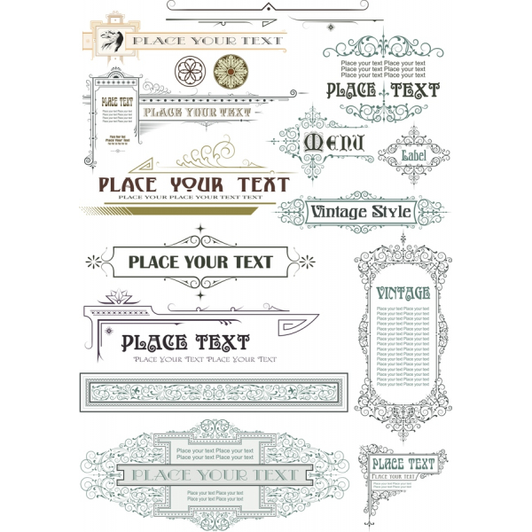 Vintage Clipart Collezione Elegante PNG e SVG Illustrazioni