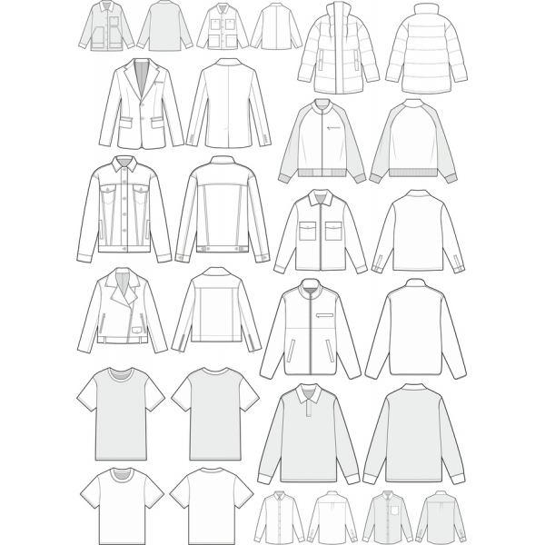 Versatile Clothing Vector Illustrations Set Versatile Clothing Vector Illustrations Set