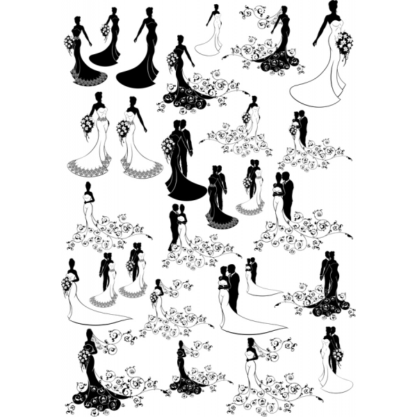 La Boda Vector De Imágenes Prediseñadas Paquete