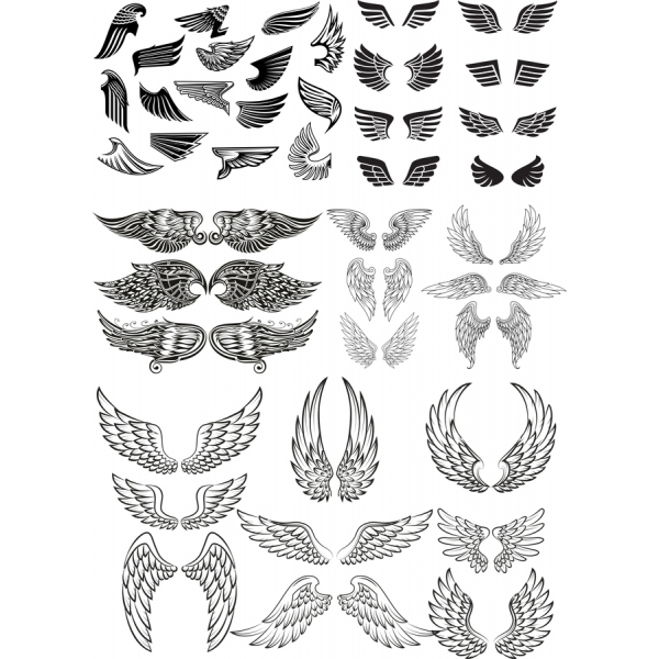Křídla Clipart Vector Set - Ohromující Vektorové Ilustrace Křídla Clipart Vector Set - Ohromující Vektorové Ilustrace