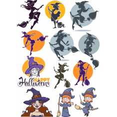 Witch Set - 12 Halloween