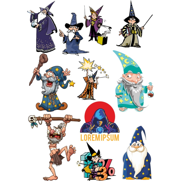 Magical Wizard Clipart Bundle - SVG & PNG Files Magical Wizard Clipart Bundle - SVG & PNG Files