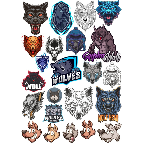 Wolf Pack Vector Clipart بسته نرم افزاری Wolf Pack Vector Clipart بسته نرم افزاری