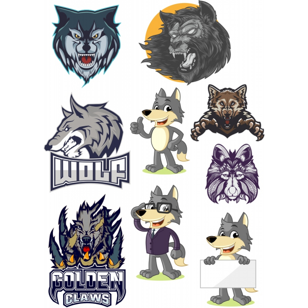 Wolf Pack Vector Illustrations Bundle Wolf Pack Vector Illustrations Bundle