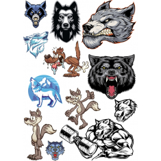 Wolf Clipart Collection for Instant Digital Download