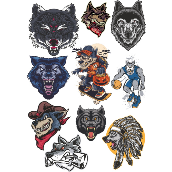 Wolf Vector Clipart Bundle - Fierce and Creative Designs Wolf Vector Clipart Bundle - Fierce and Creative Designs