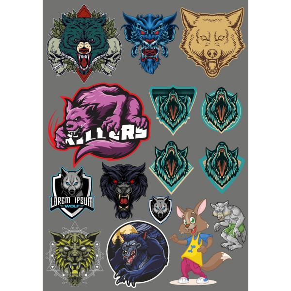 Vilde Dyr, Vektor Clipart Bundt Vilde Dyr, Vektor Clipart Bundt