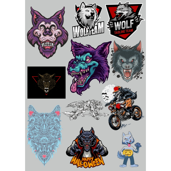 Vlk Ilustrace Bundle - Vektorové Kliparty Kolekce Vlk Ilustrace Bundle - Vektorové Kliparty Kolekce