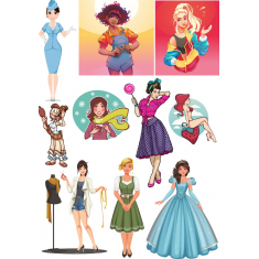 Vibrant ตัวละคร Cliparts งคลังสื่อ