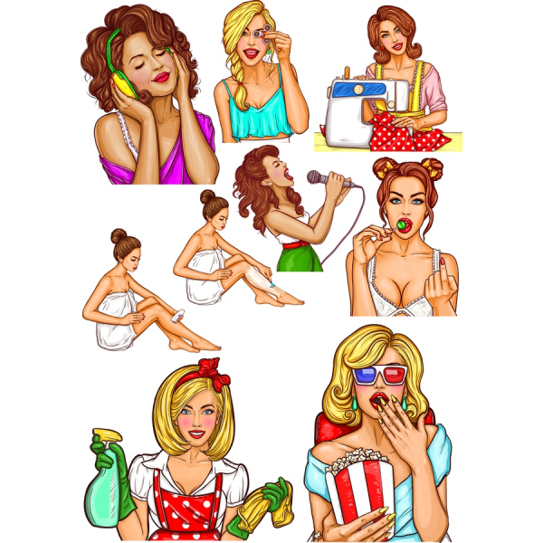 Retro Lifestyle Vector Bundle Retro Lifestyle Vector Bundle
