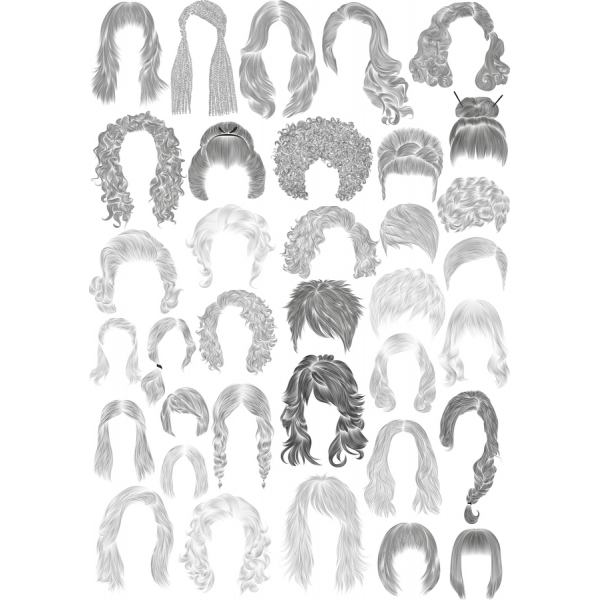 Απόλυτο Στυλ Των Μαλλιών Διάνυσμα Clipart Bundle Απόλυτο Στυλ Των Μαλλιών Διάνυσμα Clipart Bundle