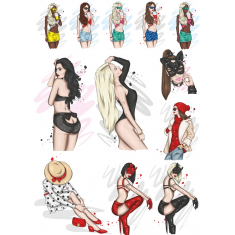 Alla Moda Personaggio Femminile Bundle