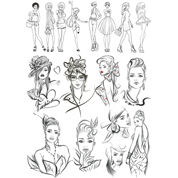 Set moda Vector клипартов - Zövqlü İllüstrasiya SVG Set moda Vector клипартов - Zövqlü İllüstrasiya SVG