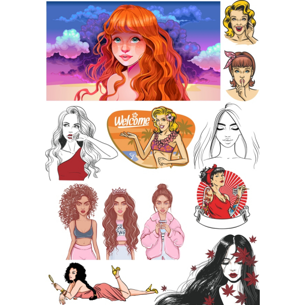 Vibrant เว็กเตอ Illustrations สวมเสื้อกันหนาวได้ Vibrant เว็กเตอ Illustrations สวมเสื้อกันหนาวได้