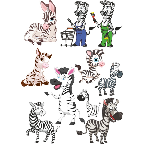المضحك حمار وحشي Clipart مجموعة مرح و غريب الأطوار التوضيحية المضحك حمار وحشي Clipart مجموعة مرح و غريب الأطوار التوضيحية