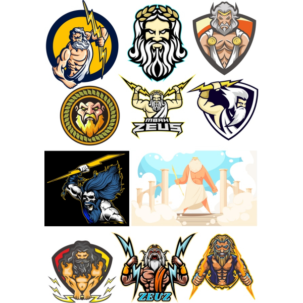 Kolekcja wektor clipart Zeus - Epic Mitologiczne Wektorowych