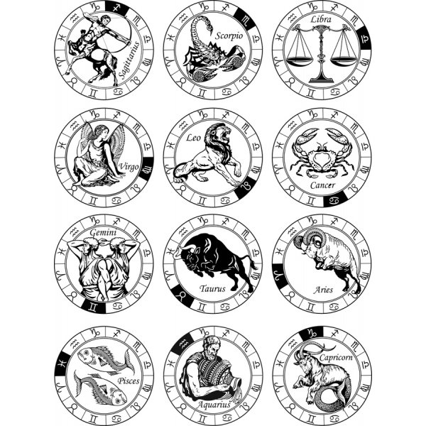 Stjernetegn Vektor-Cliparts - SVG & PNG Sæt Stjernetegn Vektor-Cliparts - SVG & PNG Sæt