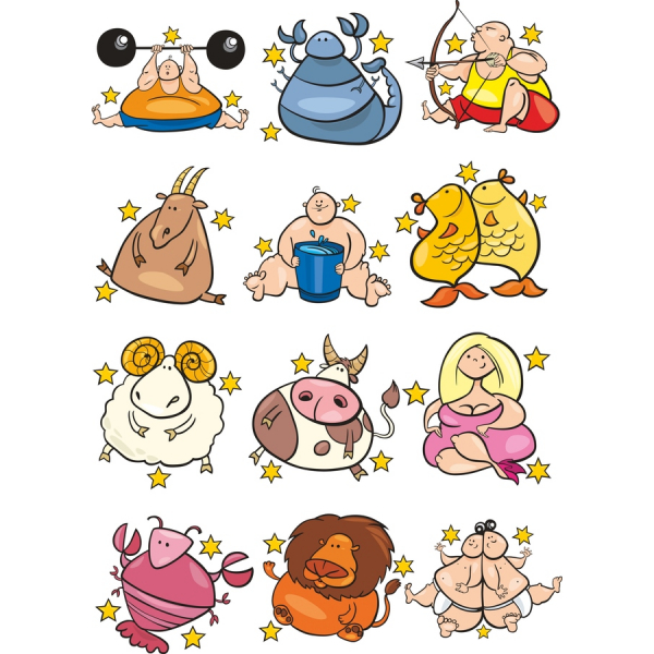 Zodiac Clipart Bundle - Sød Vektor Illustrationer Zodiac Clipart Bundle - Sød Vektor Illustrationer