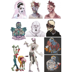 Zombie Bundle - Απόκριες Clipart Σύνολο