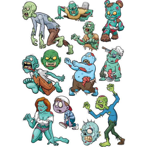 Zombie Clipart Collection - Illustrations Vectorielles pour les Projets Créatifs Zombie Clipart Collection - Illustrations Vectorielles pour les Projets Créatifs