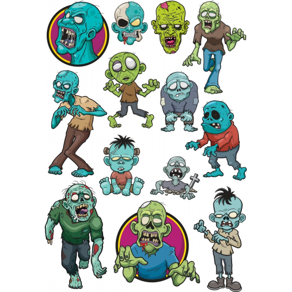 Zombie Clipart-Vektor-Set Zombie Clipart-Vektor-Set